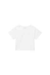 G.E CLUB CROPPED T-SHIRT [WHITE / BLACK]