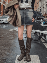 Gra Washing Denim Mini Skirt