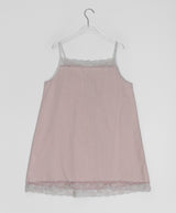 Umi Shirring Layered Lace Sleeveless One Piece