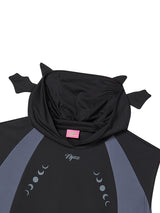 DEVIL HOODIE VEST (BLACK)