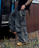 DRASLOW TRACK WIDE DENIM PANTS