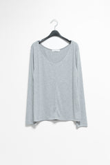 soft deep neck long top(3colors)