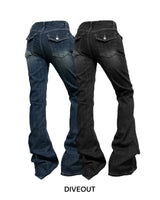 Low-rise washing bootscut PT  [2color]