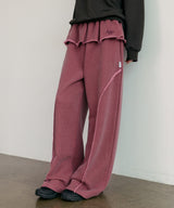 Pigment Frill Skirt Pants Red