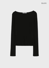 [MADE] テルナウールテンセルボートネックロングスリーブT (50% Tencel)