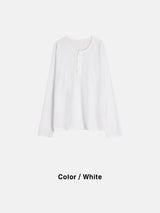 YM ルッセルヘンリーネックTシャツ (3 カラーズ)