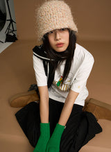 Crochet Knit Winter Hat (caramel)