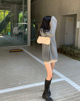 Minimal layered cotton skirt