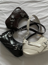Buckle Leather Eyelet Daily Shoulder Bag