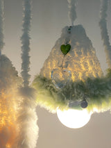 fluffy green cozy light