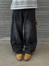 Trip Curved Denim Pants (2 Colors)