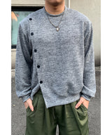 ラインボタンニット