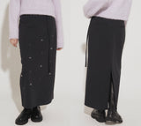 STUDS MAXI SKIRT [NAVY]