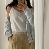 ロージーフローラルシアービスチェスリーブレストップ３カラーズ