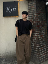 ソフトシグロールアップショートスリーブTシャツ