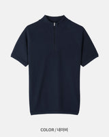 Jevin Muscle Fit Half Zip-Up Short Sleeve