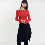 Wrap Skirt Pants Black