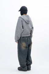 Idos Hooded Knit Zip-up