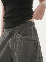 Piker snap cargo bermuda pants -3C