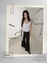 Daisy White Punching Sleeveless T-shirt