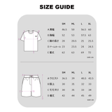 (Unisex) エッセンシャルストレッチフィットハーフスリーブパジャマセット　チャコール