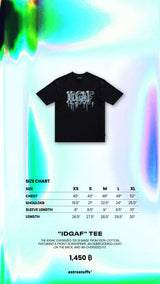 "IDGAF" Tシャツ (ブラック)