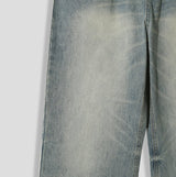 Marl flare denim pants