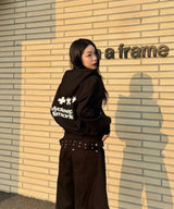 (zp) MM SYMBOL LOGO 2WAY ZIP-UP (BLACK)