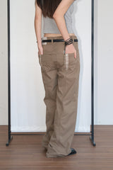 ステッチ2ボタンパンツ (Khaki/3size)