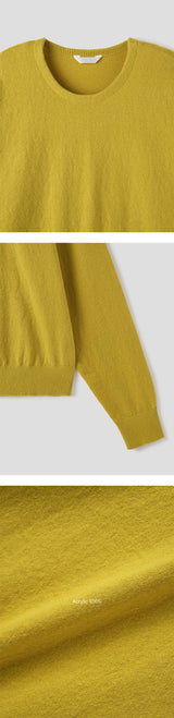 [S/S] ソフトラウンドネックニット袖(4color)