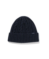 Authentic Twisted Cable Wool Beanie Navy