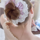 Lace scrunchie_pink