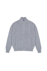 Cable Knit Zip Cardigan