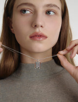 25FW★ Volume Square H BAR Necklace L