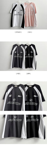 Pobe Barcity color matching overfit short sleeve