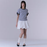 Flower-filled balloon skirt (WHITE)