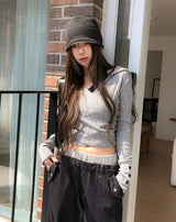 Rhapsody Ribbed Hoodie Knit