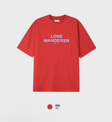 ルックリロードラウンレタリングオーバーサイズショートスリーブTシャツ