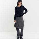 Wrap Skirt Pants Charcoal
