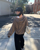 [ORIGINAL] Swing Stripe Oversized Zip-up Hoodie