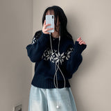 Yup Winter Snowflake Round Knitwear