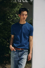 Cool curve half t-shirts(Aquablue)