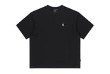 バックポイントブルーフラワーtシャツ