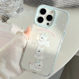 サマーブルーエッジスイーツカートゥーンパピージェリー iPhone ケース