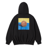 25SS SQUARE BASKET BALL HOODIE ZIP UP BLACK