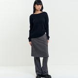Wrap Skirt Pants Charcoal