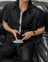Glossy Flared Jeans
