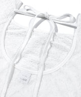 SPUARE NECK  BACKLESS RAGLAN TOP_White