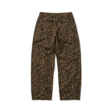 Leopard cotton twill pants / Beige