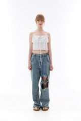 GAGA RIBBON BUSTIER / WHITE